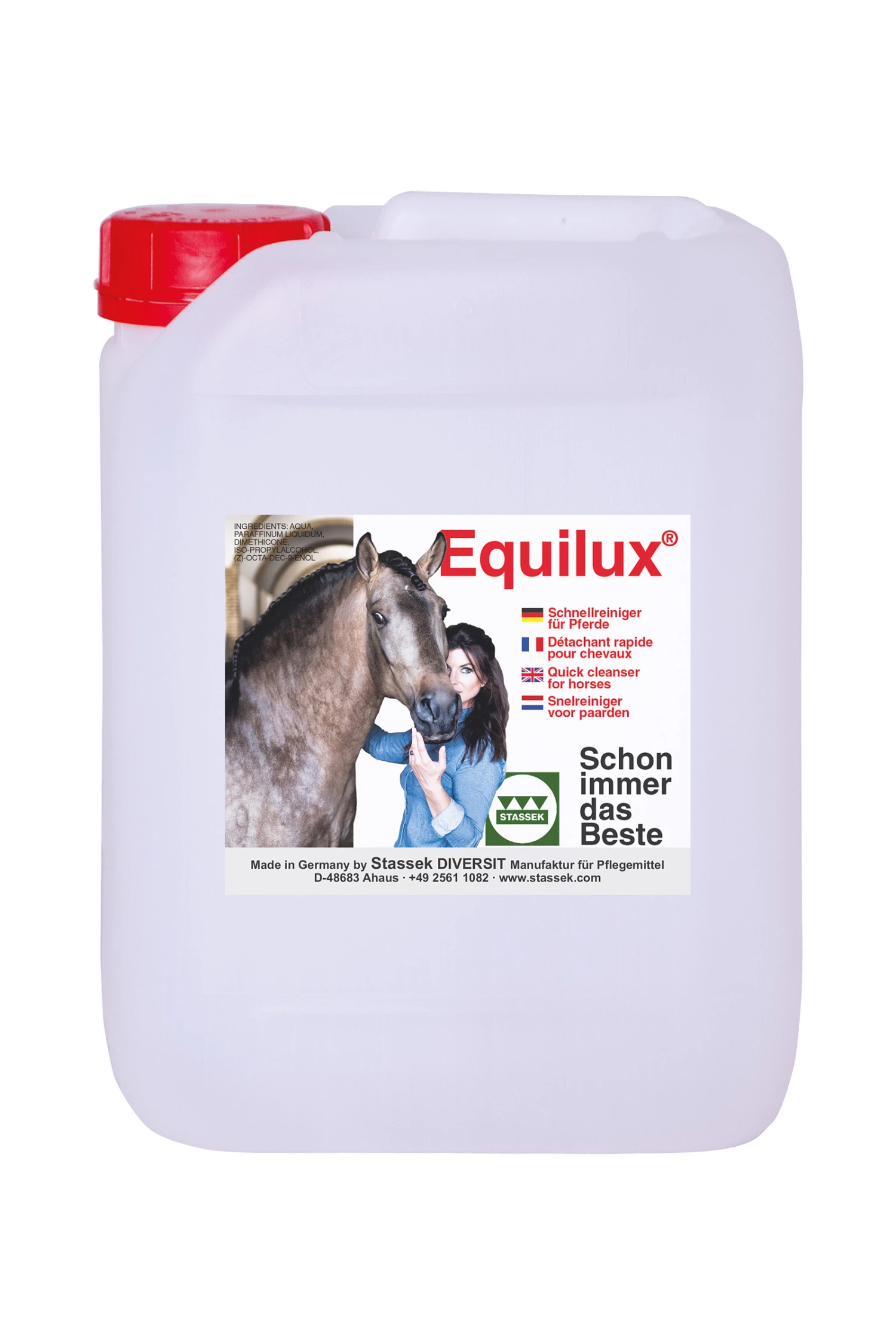 Stassek Equilux Schnellreiniger Für Pferde Kanister, 5 Liter 3 Stassek Equilux Schnellreiniger Für Pferde Kanister, 5 Liter