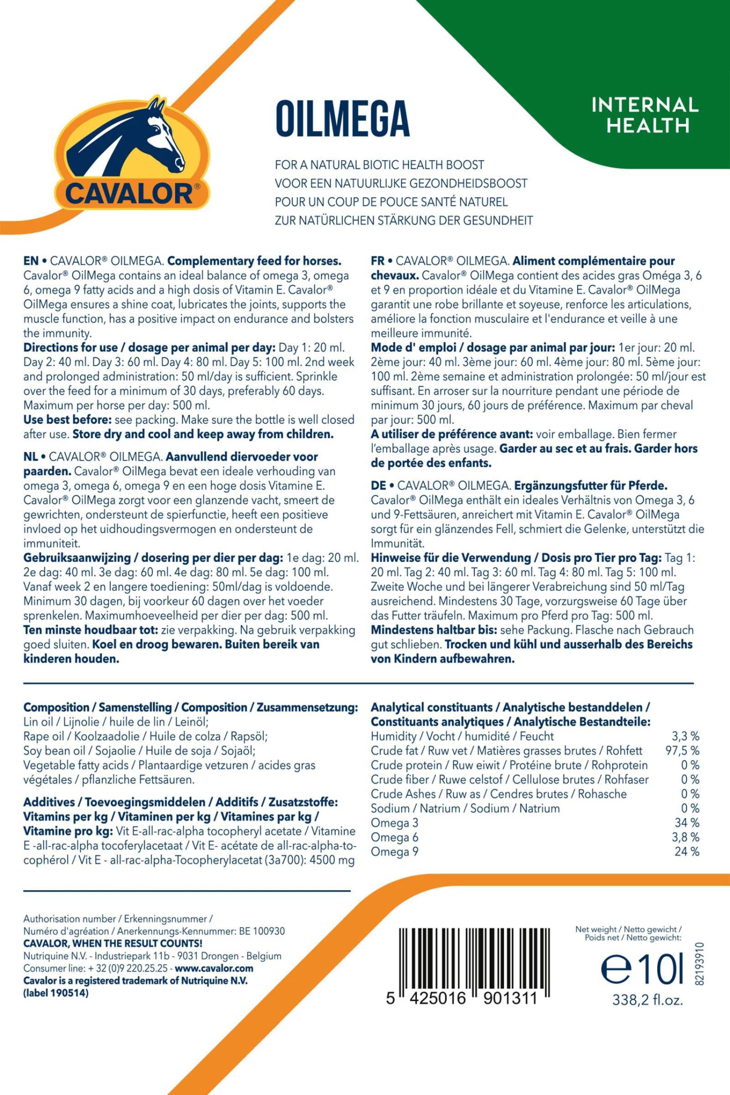 Cavalor Oilmega, 10l 4 Cavalor Oilmega, 10l – Bild 2