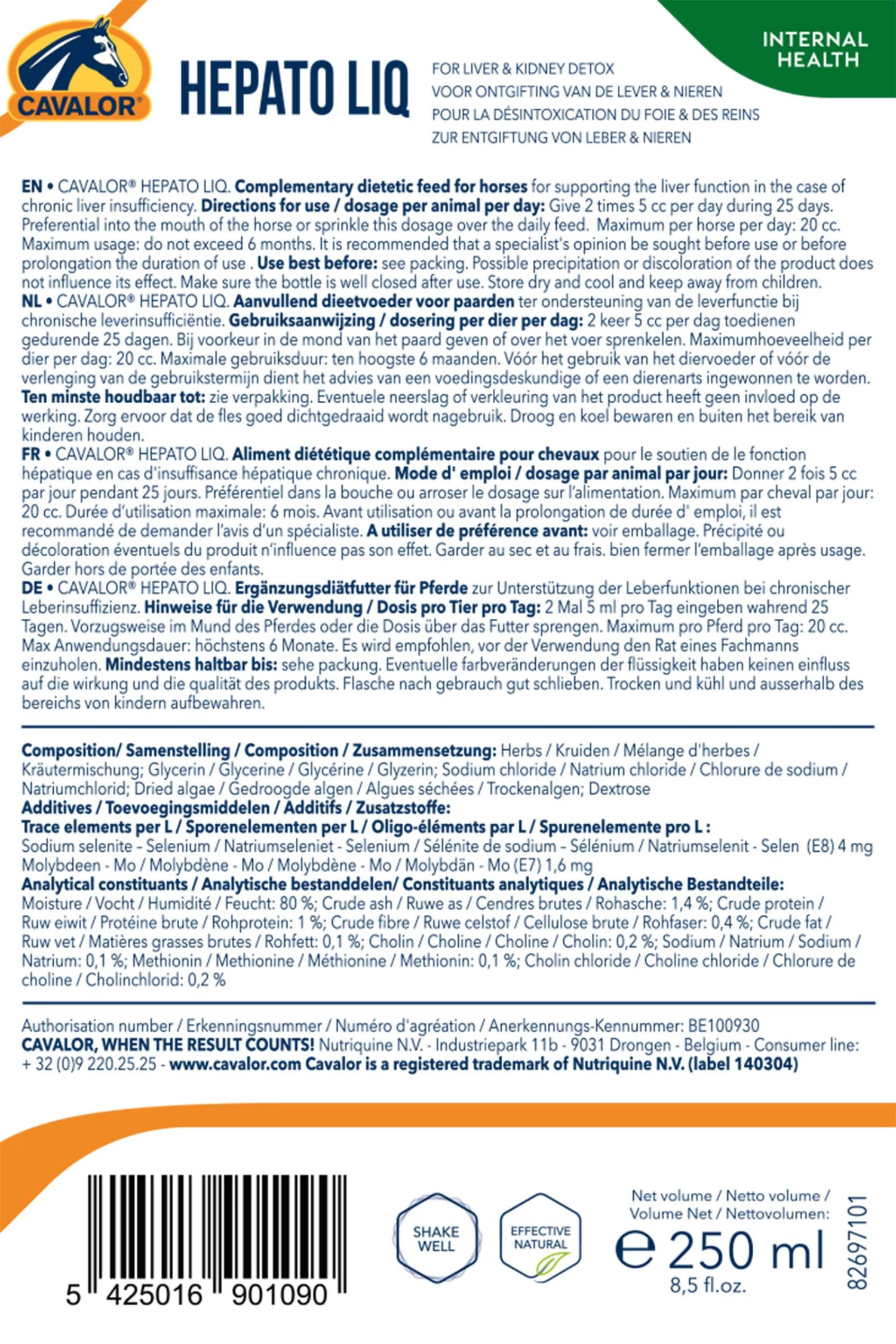 Cavalor Hepato Liq, 250 Ml 4 Cavalor Hepato Liq, 250 Ml – Bild 2