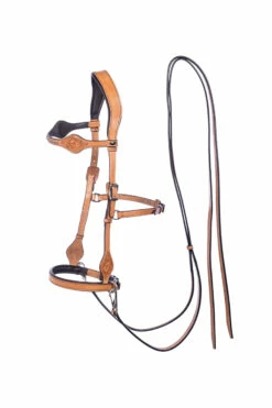 FRA Dandy Sidepull (System 3) Leather, W/ Leather Clip Reins 10 FRA Dandy Sidepull (System 3) Leather, W/ Leather Clip Reins -Weatherbeeta Shop 322950 NAT 1