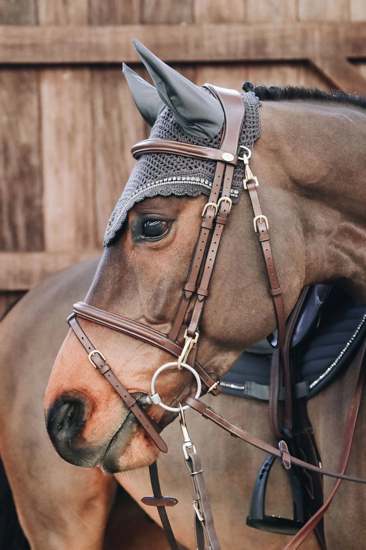 Kentucky Horsewear Stone & Pearl Fliegenmütze Lang 8 Kentucky Horsewear Stone & Pearl Fliegenmütze Lang – Bild 6